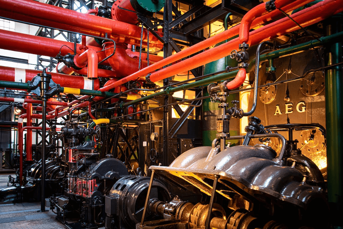 Machinery in a chemical industrial plant