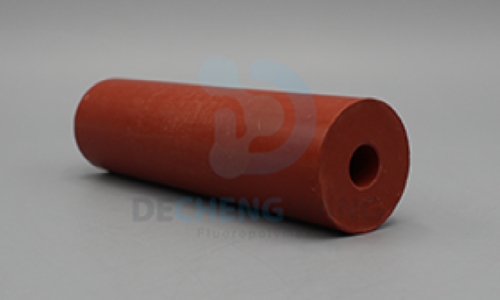 A Red PTFE Molded Tube
